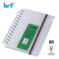 B5/A5/B6 PVC spiral note book with zip lock pocket
